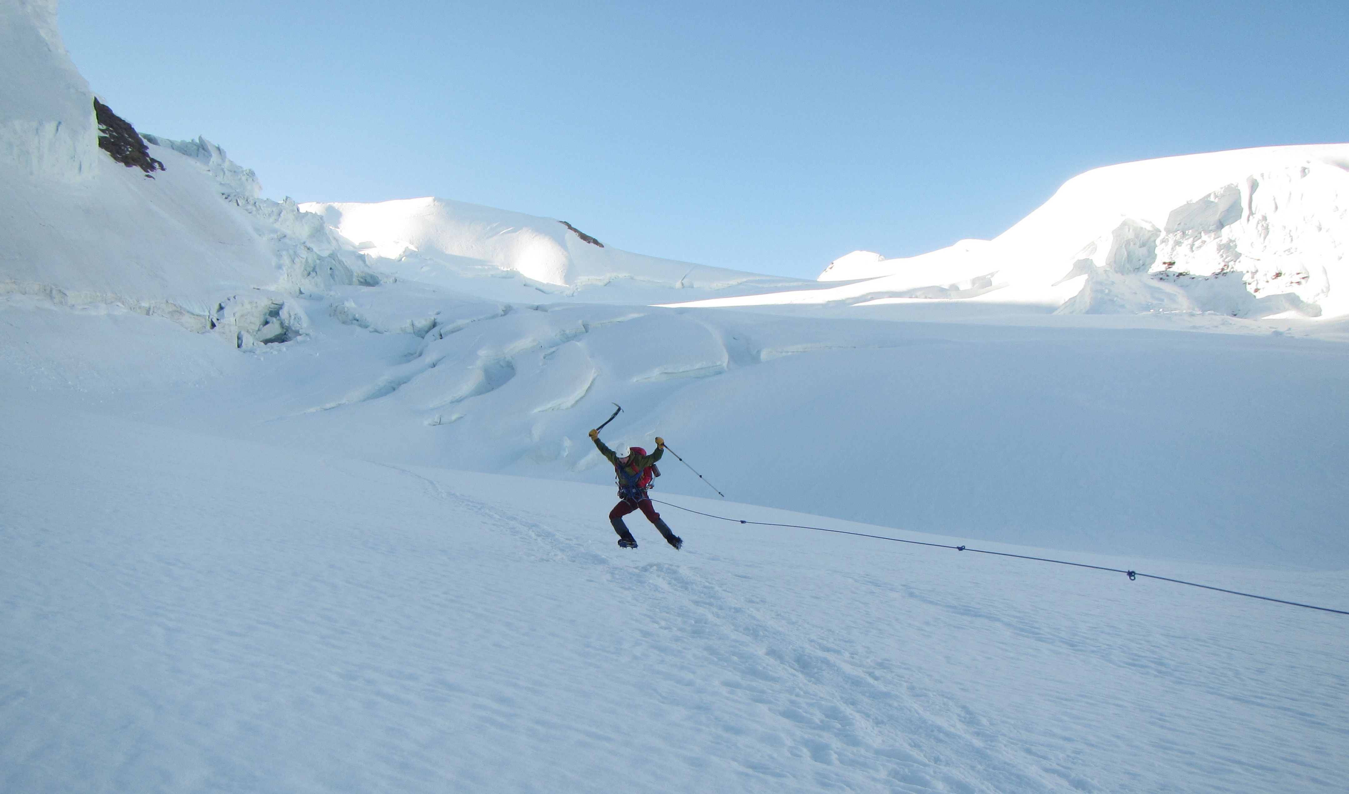 Mountaineering in monte rosa