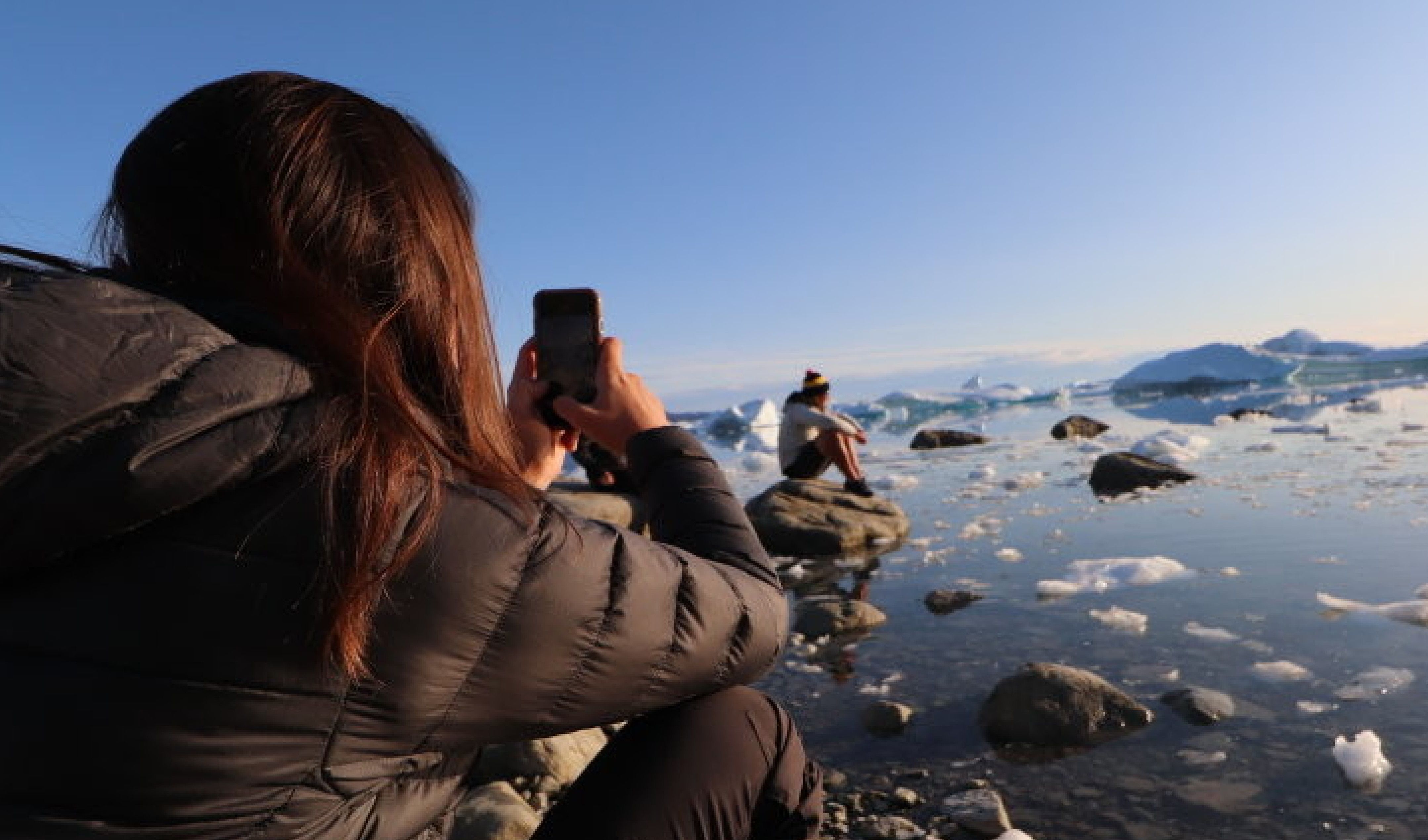 Two students in Greenland