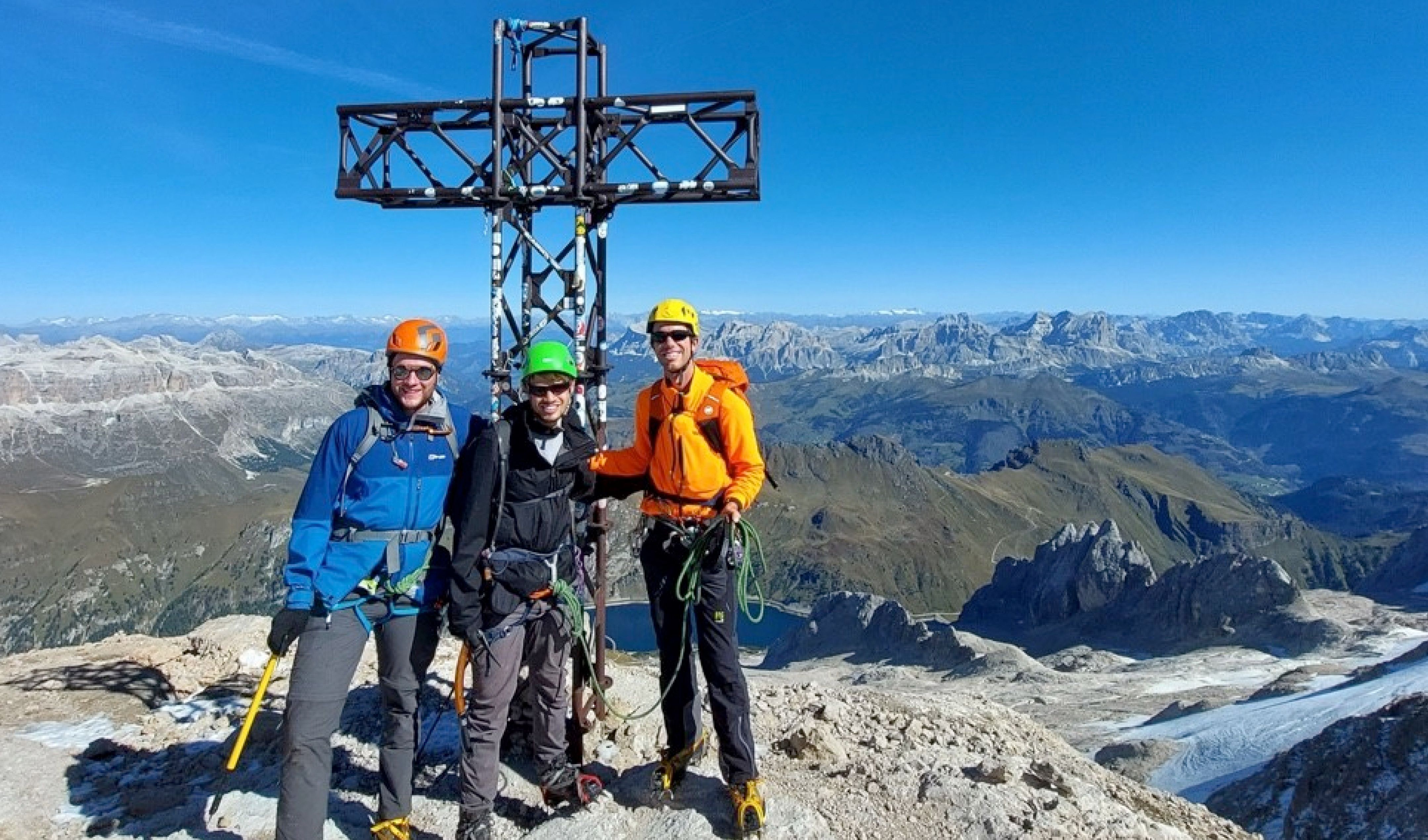 Students climbing in Italy