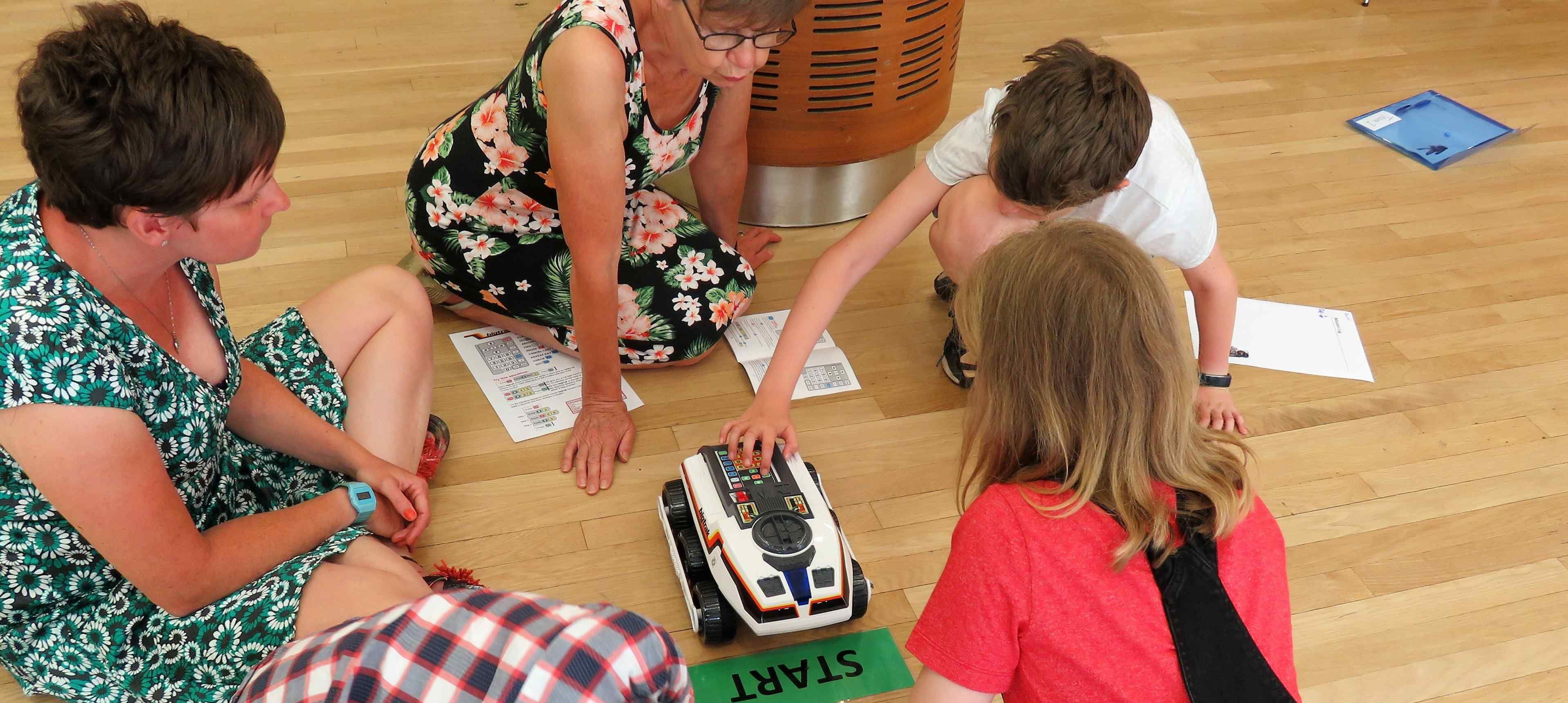 Children preparing for race