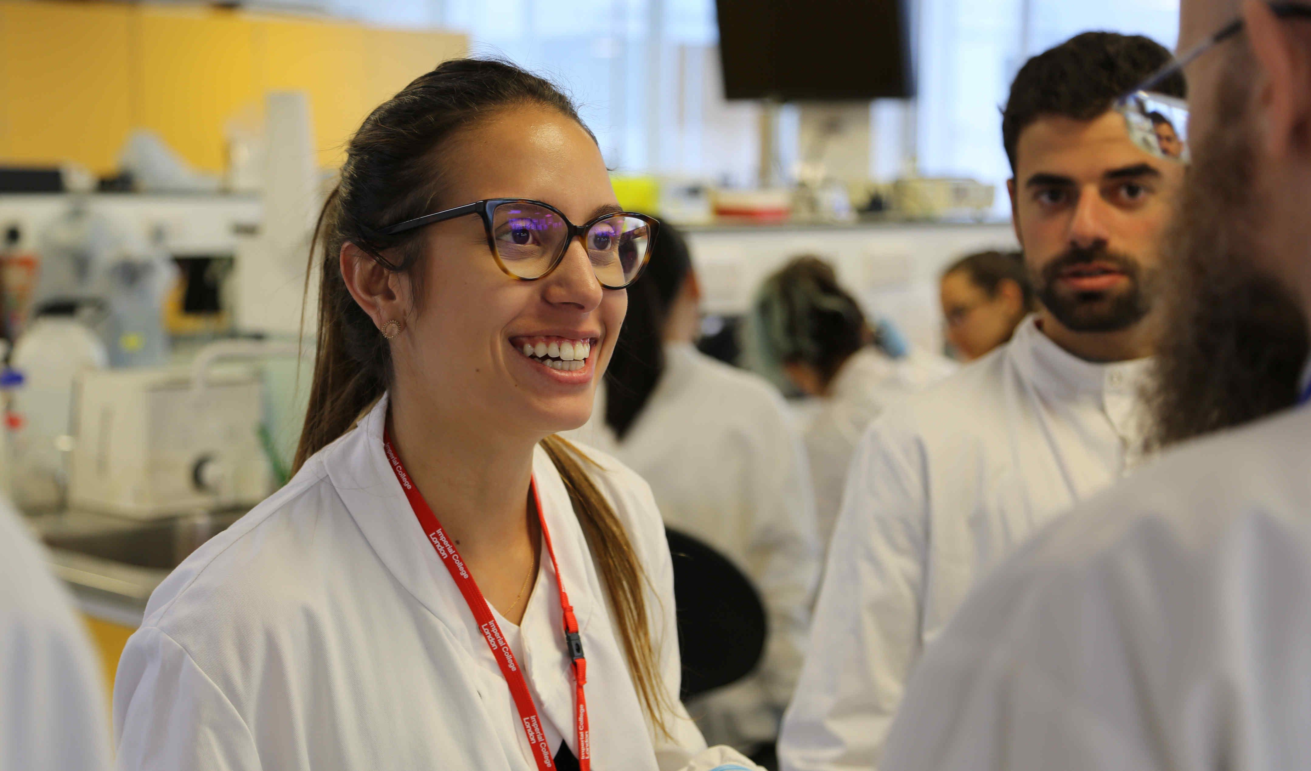 A female student in an Imperial laboratory