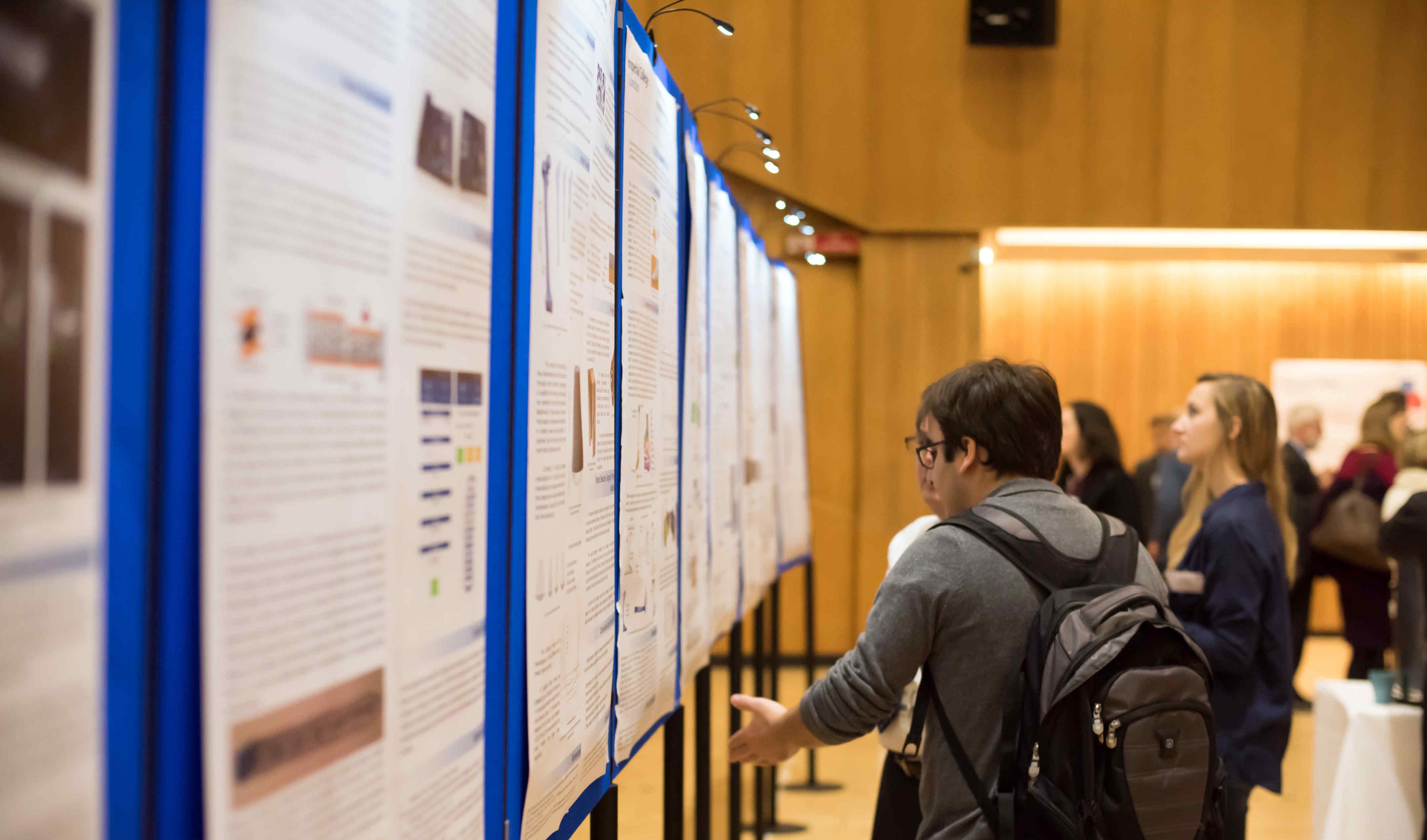 Photo of morning poster session at 2016 annual networking event.