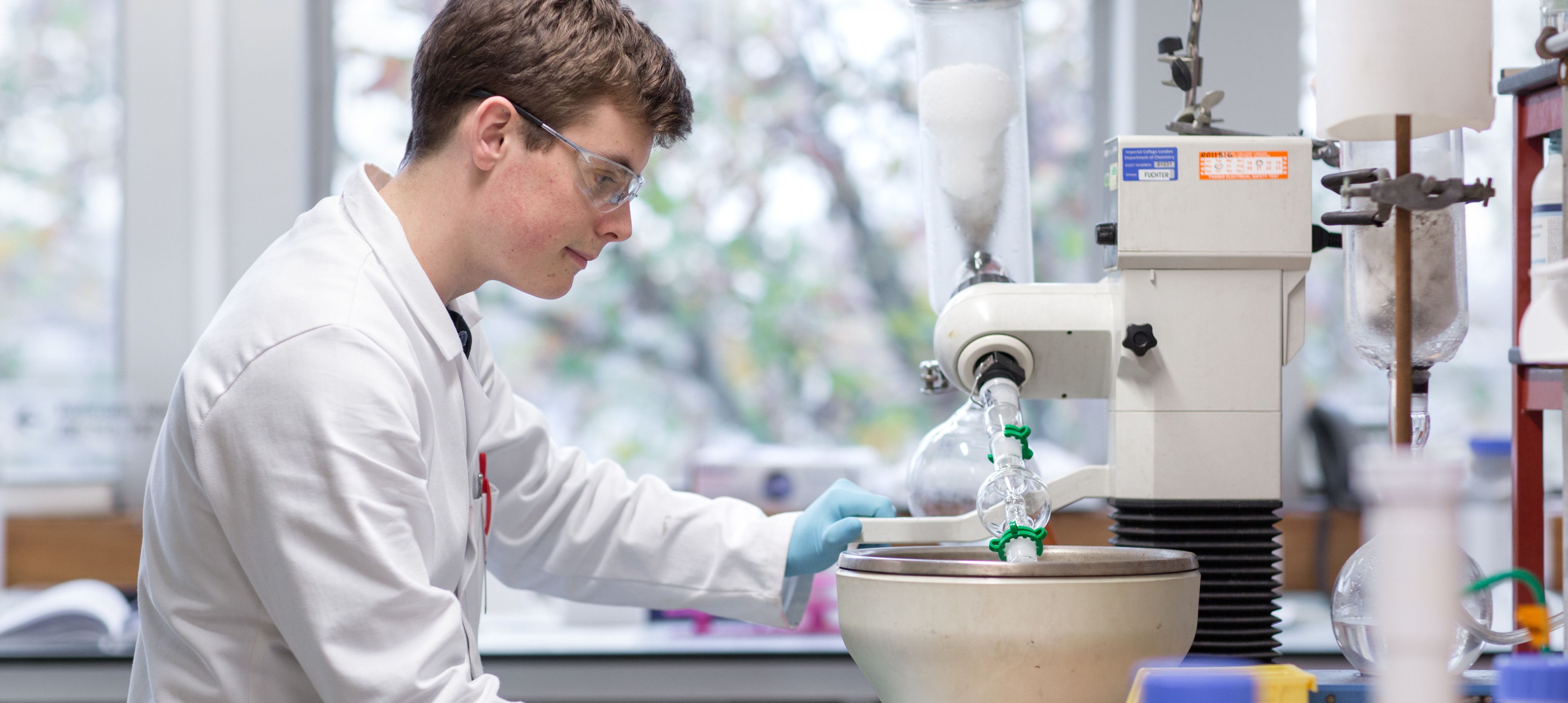 Student in lab