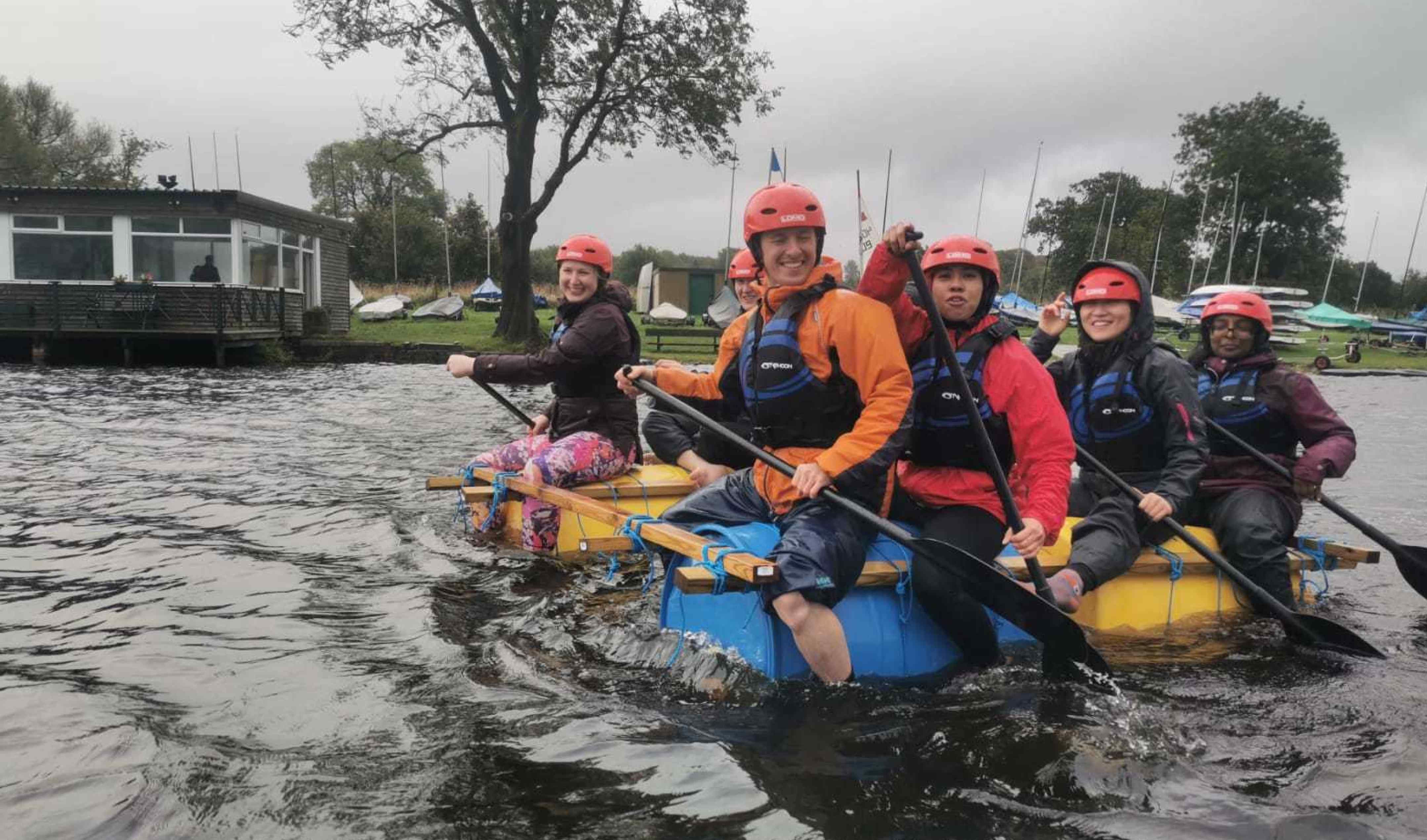 Group on floating raft