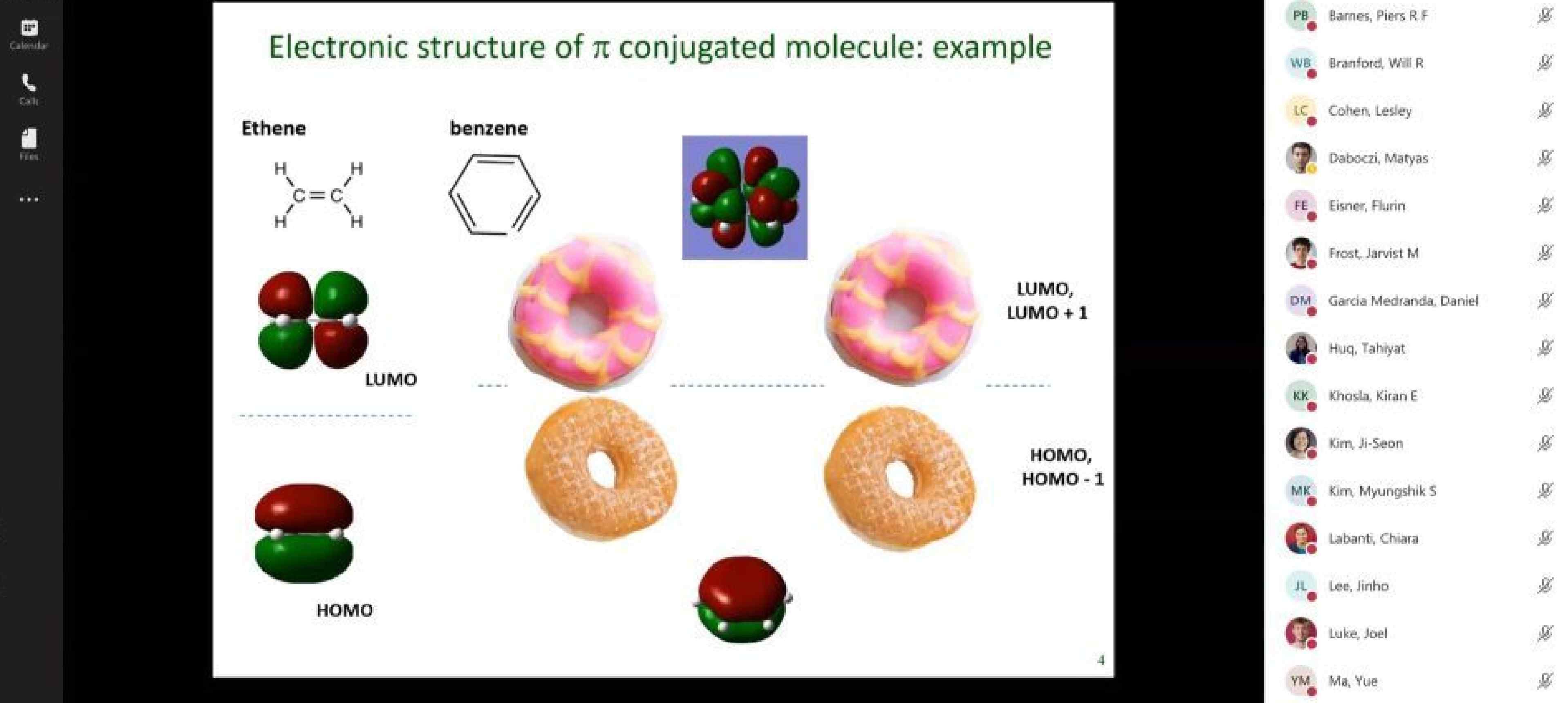 A screenshot from Zoom conference at the EXSS PG seminar 