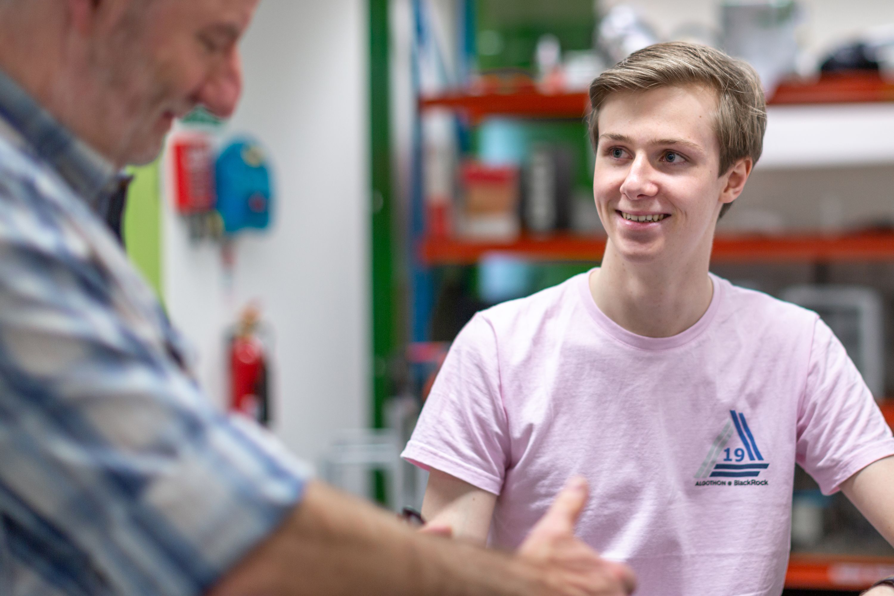 A male student smiling