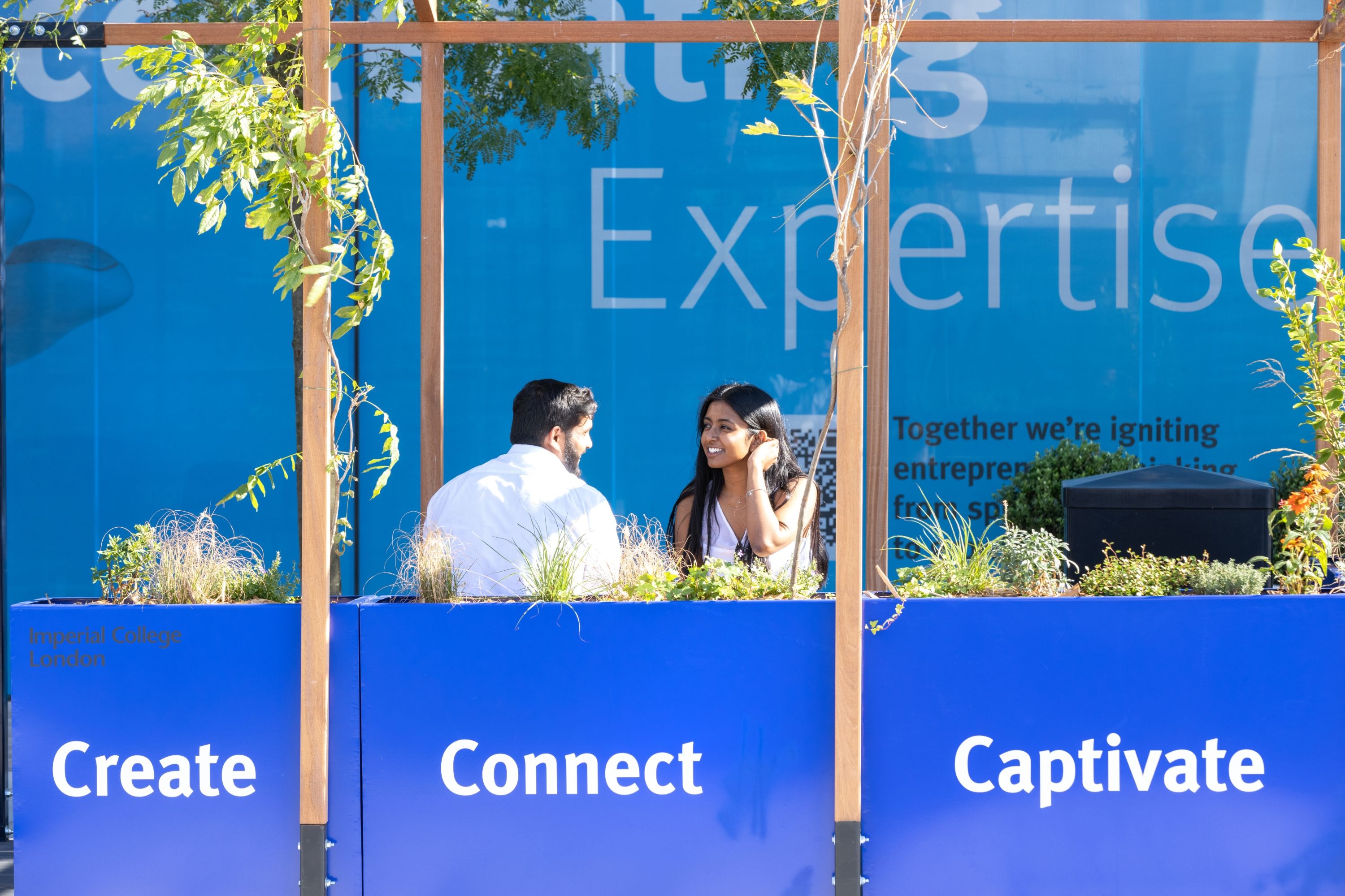 Two students at the White City campus