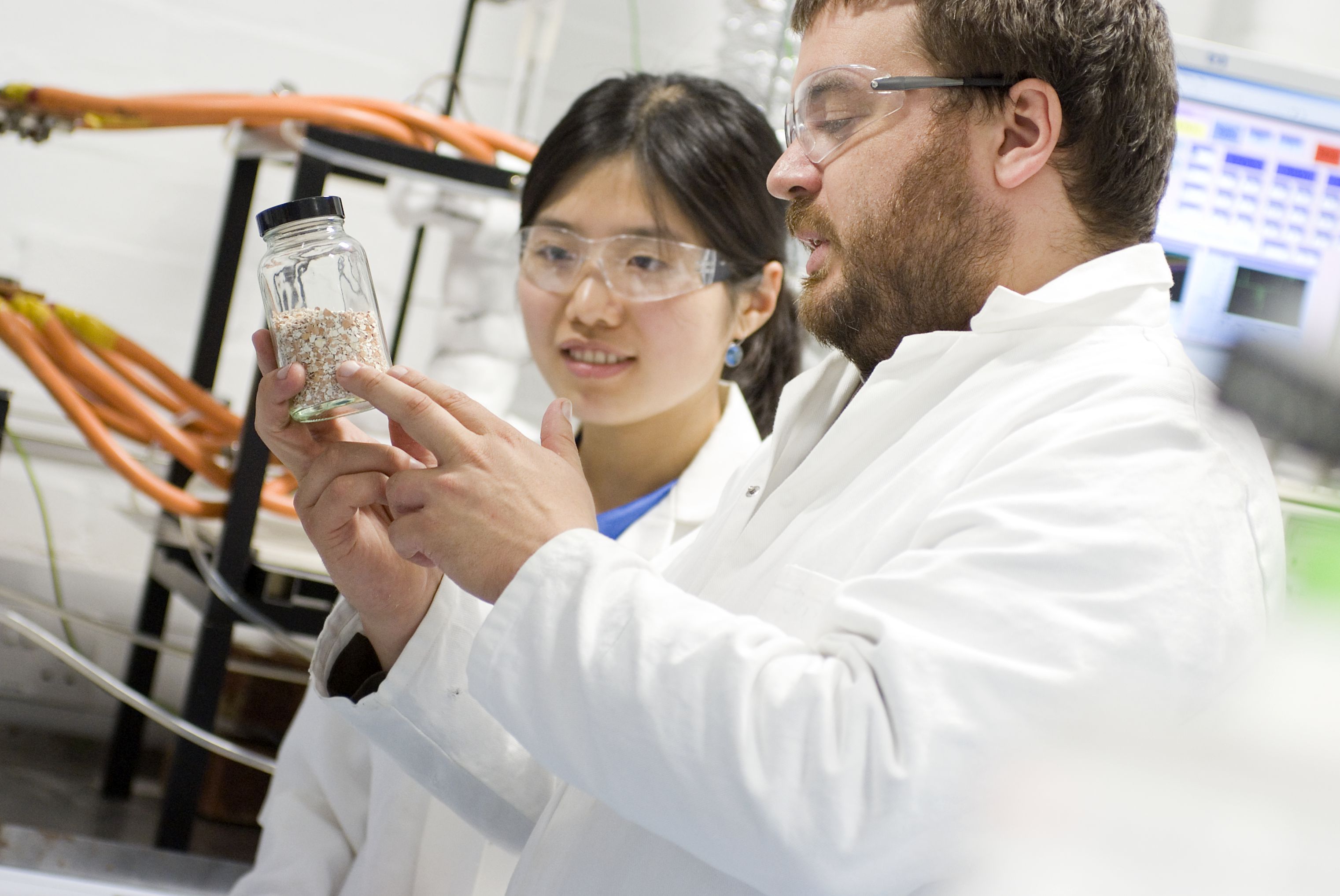 A researcher in a molecular science lab.