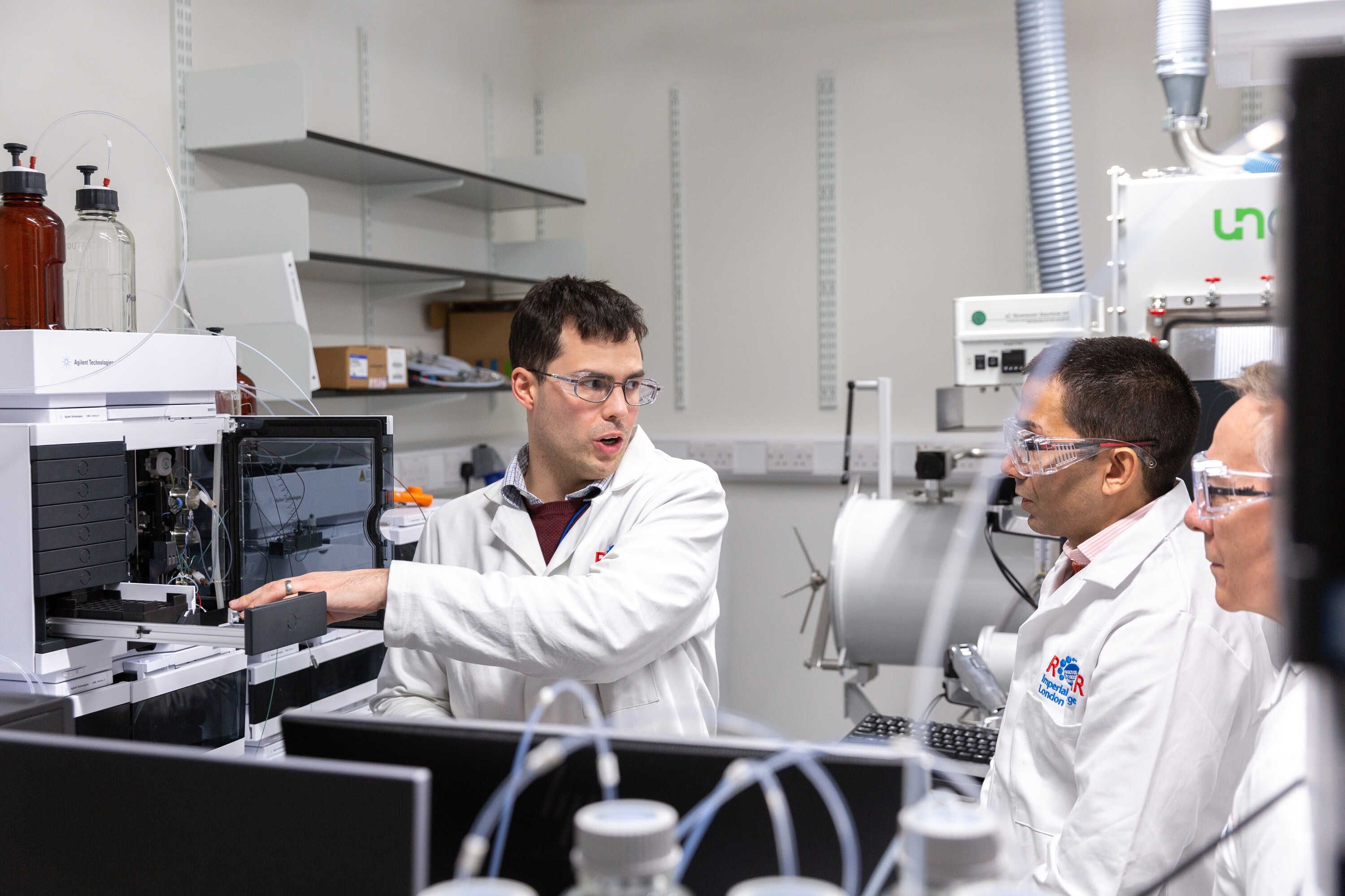 Researchers working in the ROAR facility at Imperial College London.