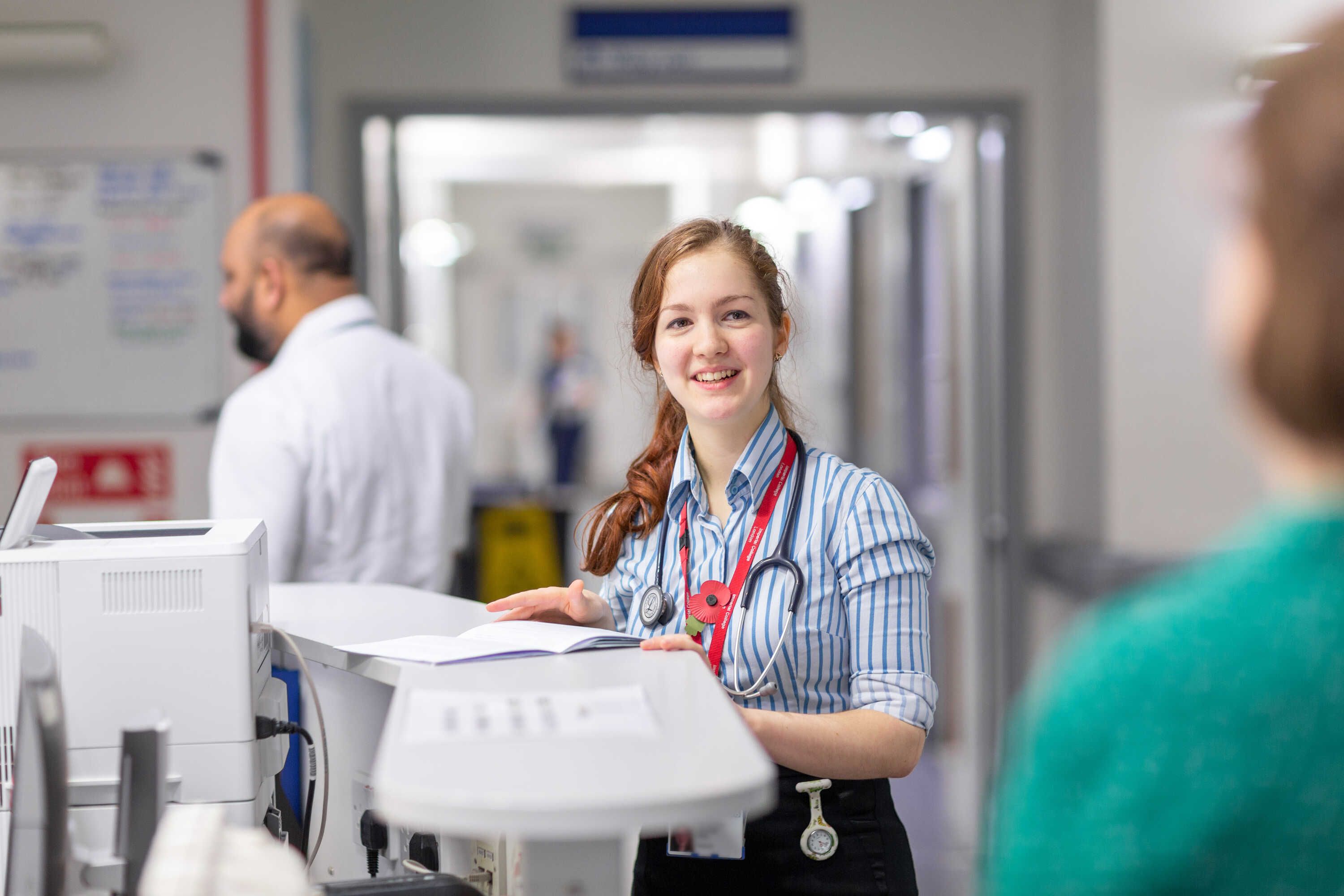 Medical student on placement in haematology ward