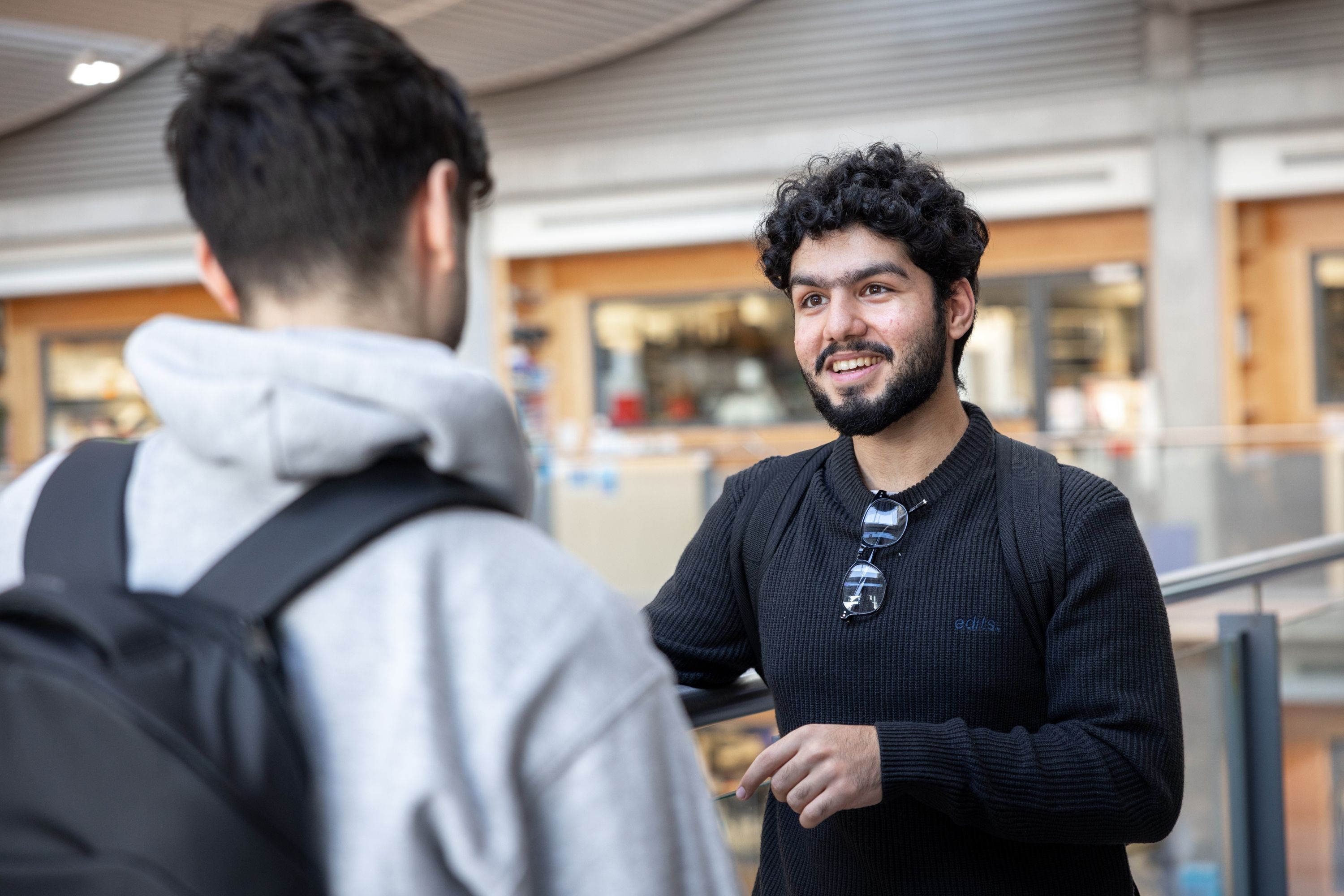 Two students chatting