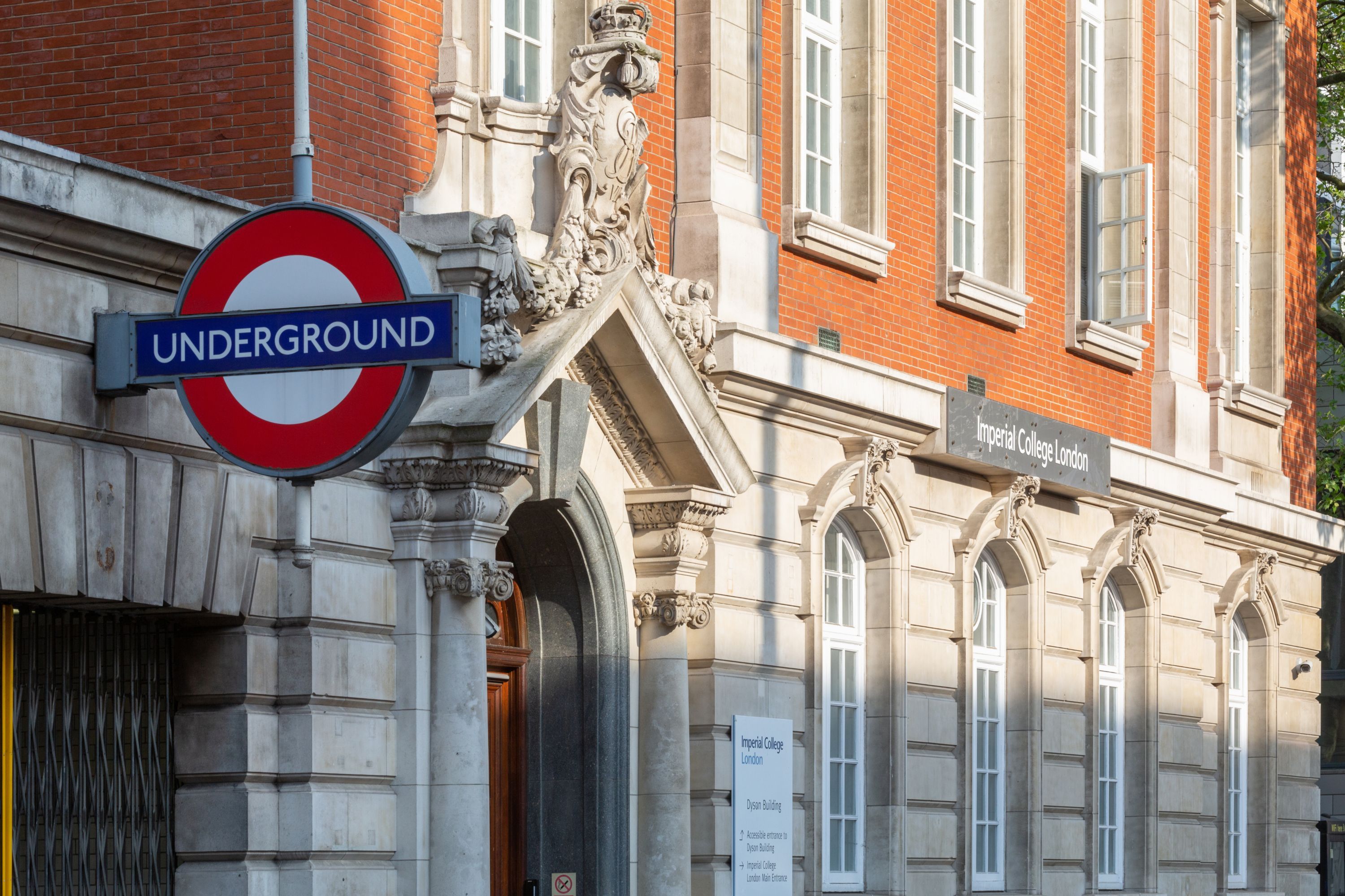 Tube sign near campus