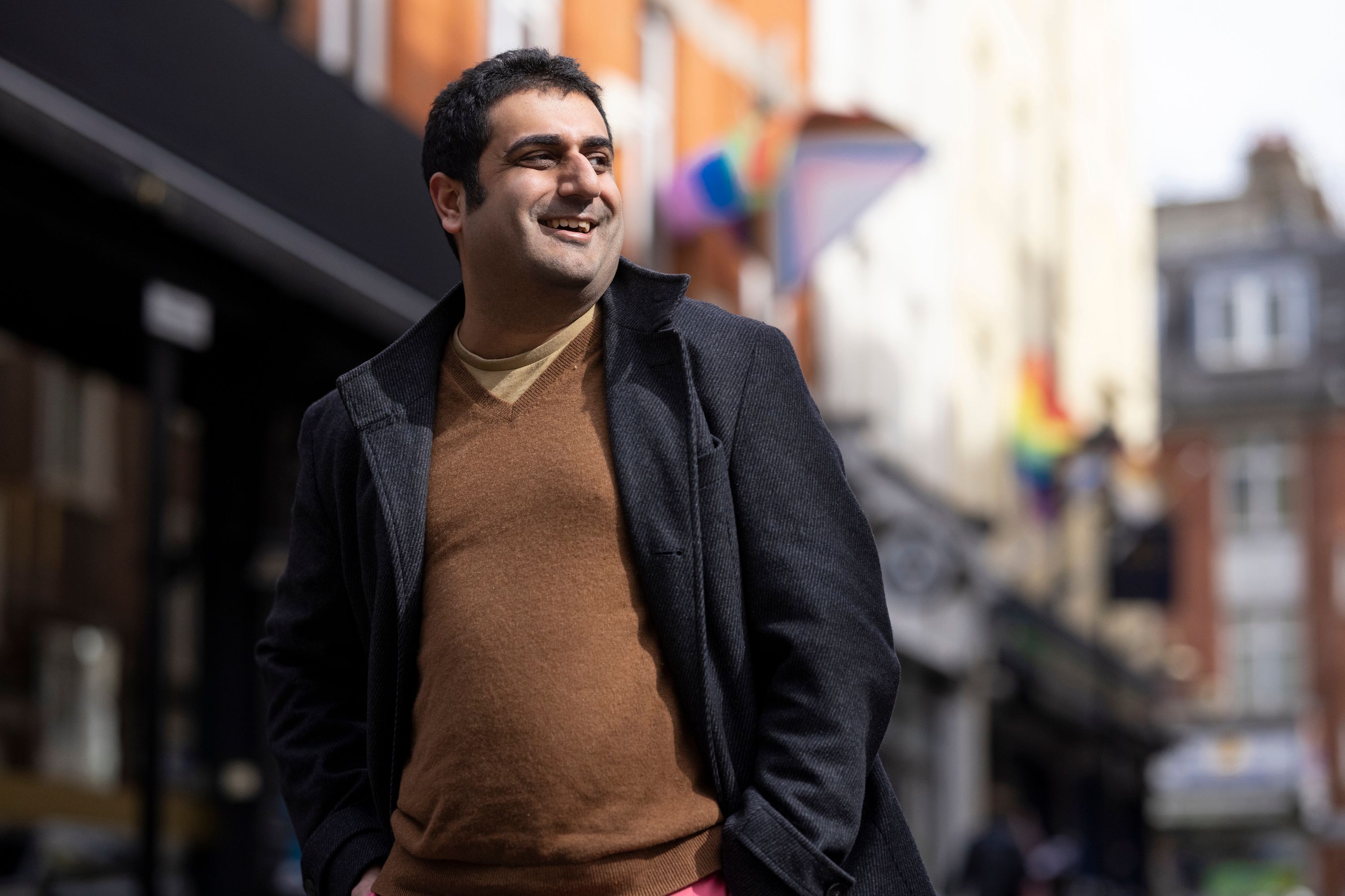 Ata Rahman, Digital Marketing Officer, Academic Services, in a London street