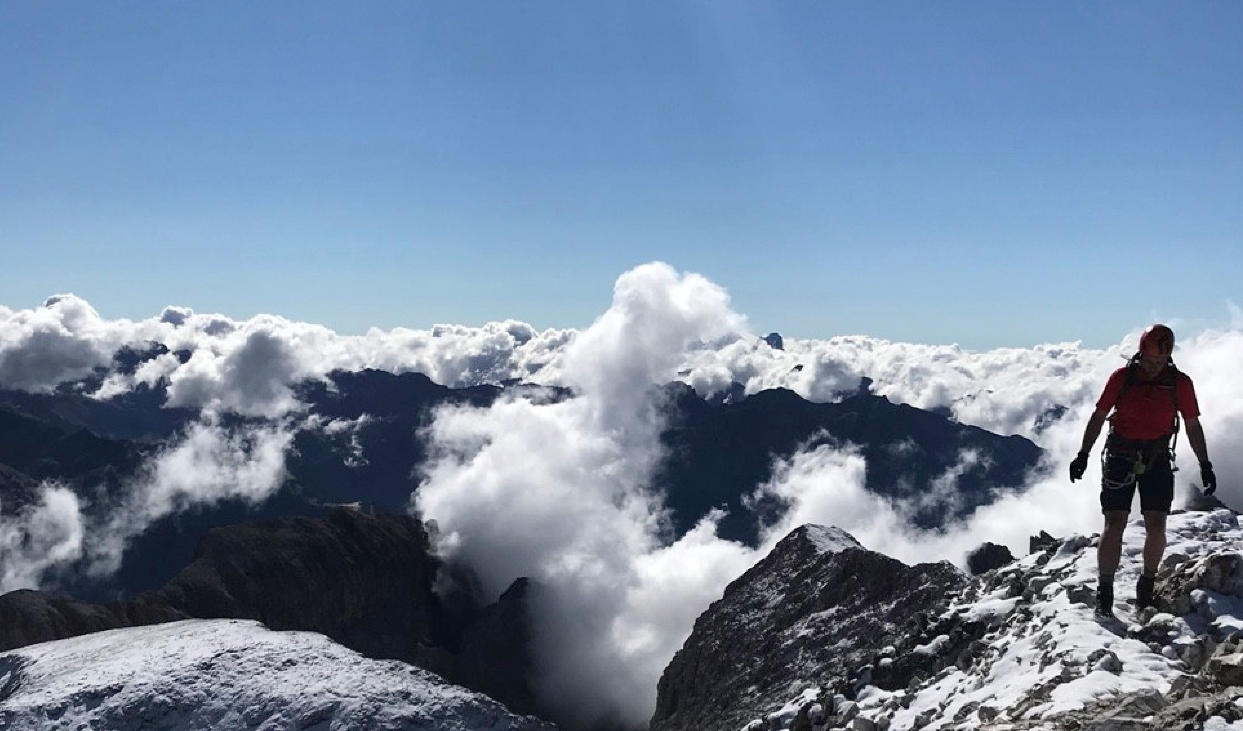 Students climbing in Italy